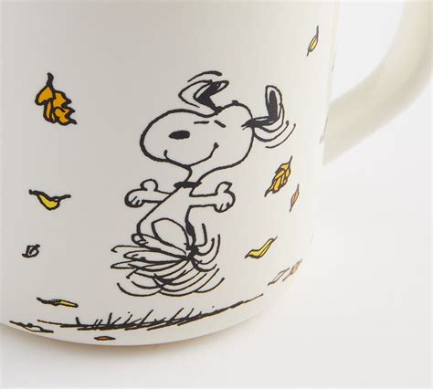 Peanuts™ Harvest Snoopy Decal Mugs Set Of 2 Pottery Barn