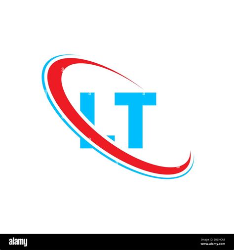 LT L T letter logo design. Initial letter LT linked circle upercase ...