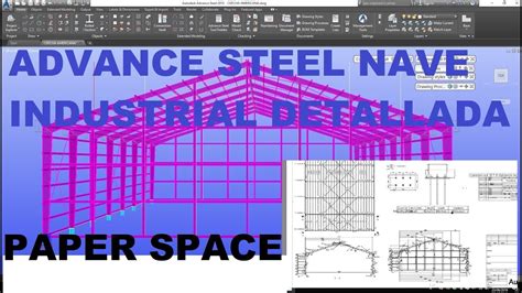 Nave Industrial Detallada En Paper Space Autocad Advance Steel Youtube