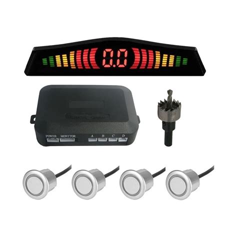 Sensor De R Sensores Prata Estacionamento Display Led Kit Submarino