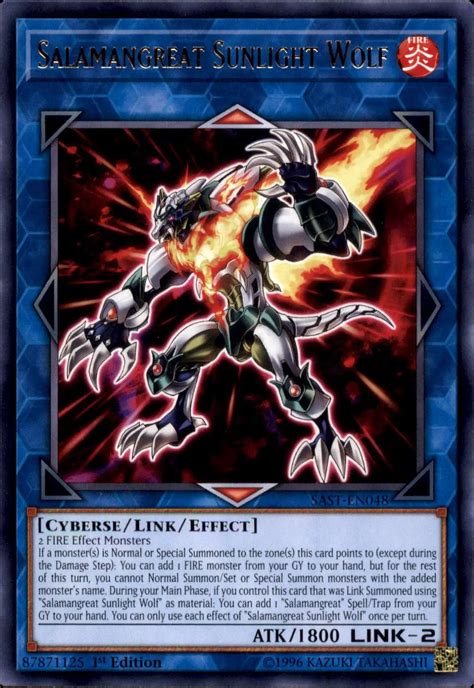 Yugioh Savage Strike Single Card Rare Salamangreat Sunlight Wolf Sast