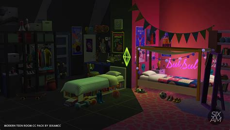 Modern Teen Bedroom Cc Pack For The Sims 4 Sixam Cc