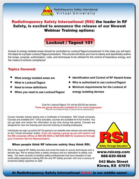 Lockout Tagout Flyer Pdf