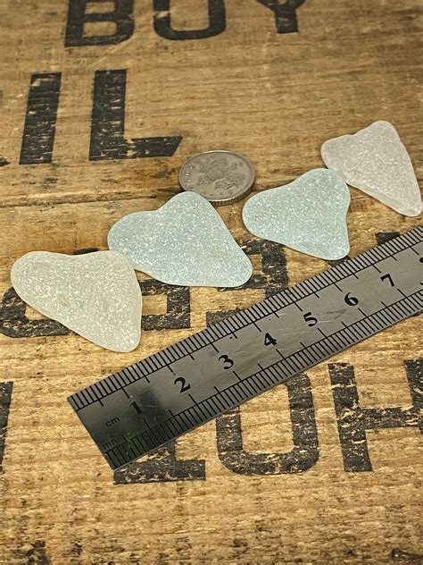 Naturally Shaped Sea Glass Hearts Scottish Beach Finds Etsy