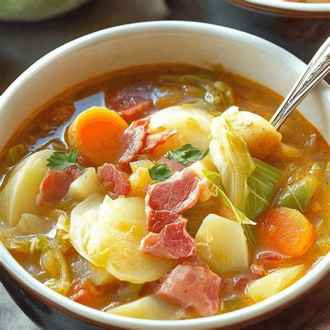 Irish Bacon Cabbage And Potato Soup Taste Of Recipe