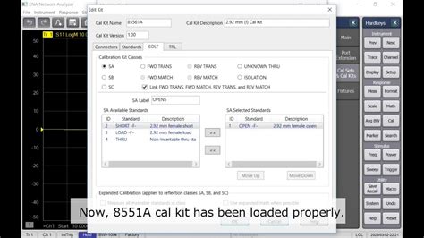 Keysight VNA Cal Kit Setting Procedure YouTube