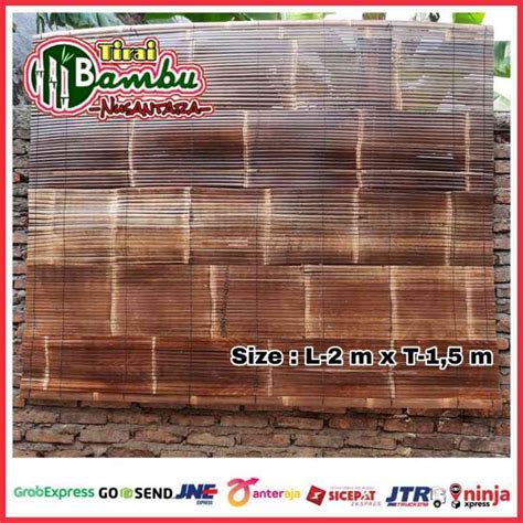 Promo Tirai Krey Bambu Kulit Hitam Size Lebar M X Tinggi M Sudah Di