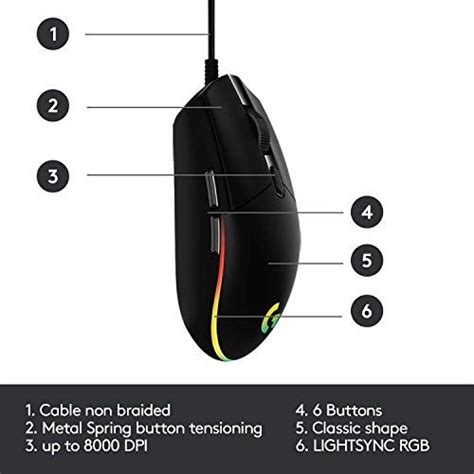 Logitech G203 Prodigy White vs G203 LIGHTSYNC Mouse Comparison | Pangoly