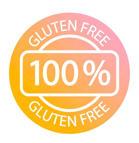 Premium Vector | Gluten free stamp gluten intolerance round yellow logo