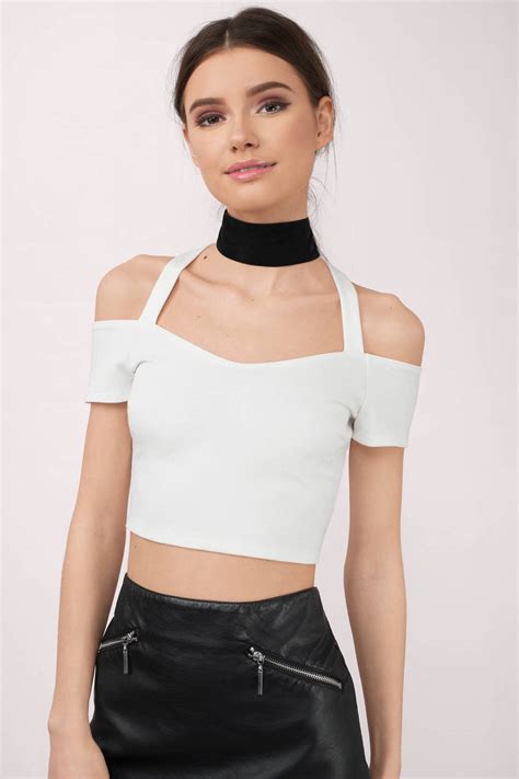 Crop Tops White Crop Tops Black Crop Top Lace Long Sleeve Tobi