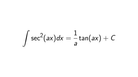 What Is The Integral Of Sec 2 X Epsilonify