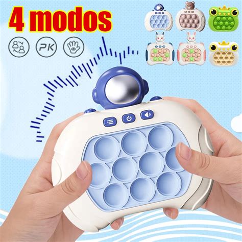 Pop Light Fidget Toys M Quina De Juego De Burbujas De Empuje R Pido Con