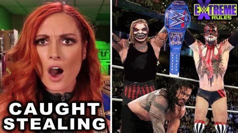 The Fiend Returns And Helps The Demon Win Universal Title Becky Lynch Caught Stealing Wwe