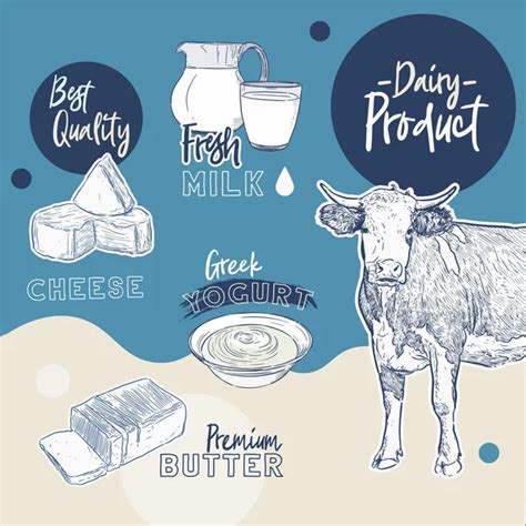 Sketch Dairy Product Vector Art Stock Images Depositphotos