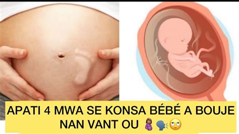 APATI DE 4 MWA GROSÈS MEN KIJAN BÉBÉ A BOUJE NAN VANT OU FANM ANSENT