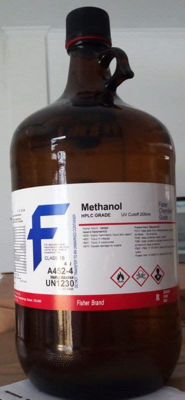 Methanol Cert Acs Hplc L Fisher Chemical