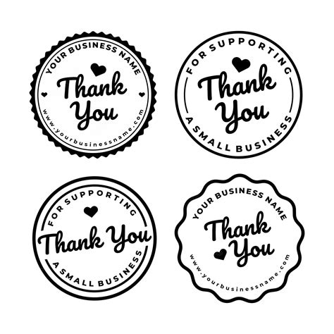 Premium Vector Set Of Thank You Label Badge