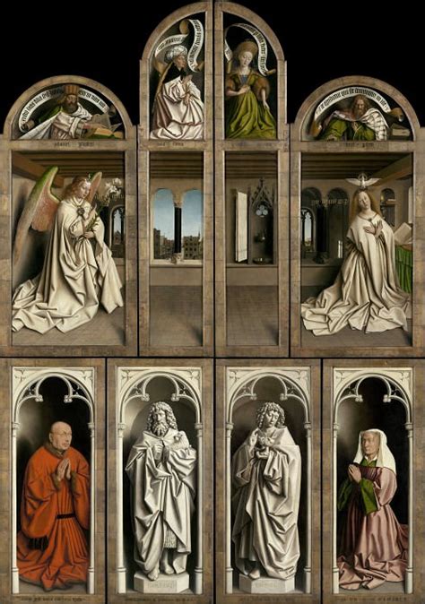 Ghent Altarpiece With Wings Closed Jan Van Eyck