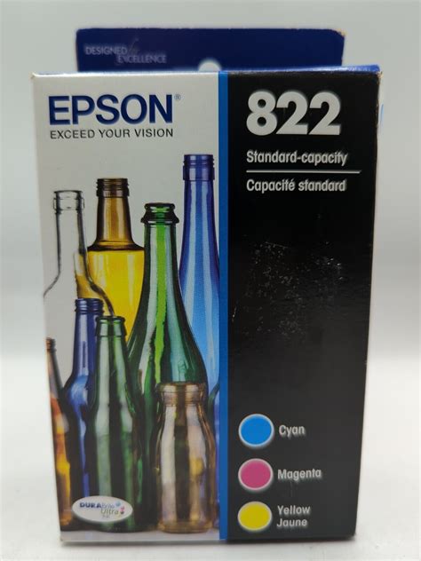 Genuine Oem Epson Cyan Magenta Yellow Jaune Cartridge Combo Pack