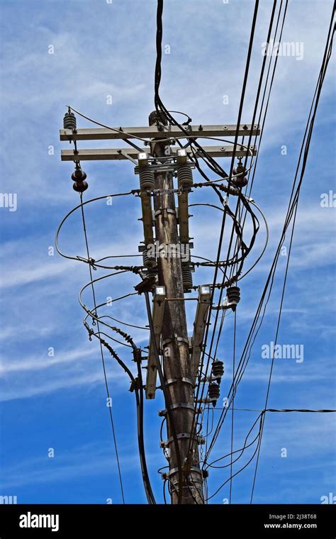 Concrete Electric Pole For Transmission Of Wired Electricity Stock