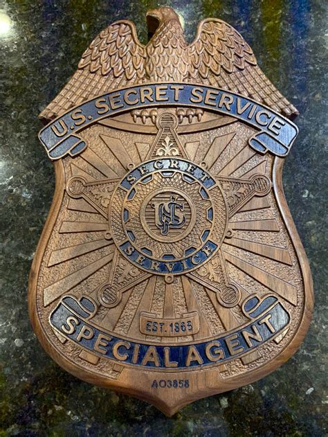 U.S. Secret Service USSS Wood Carved Badge | Etsy