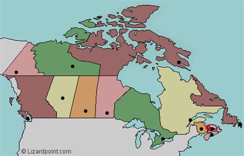 Canada State Map And Capitals