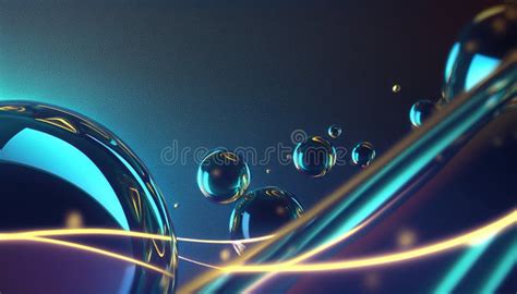 Glass Ballsabstract Neon Backgroundmagical Ball Generative Ai Stock Illustration