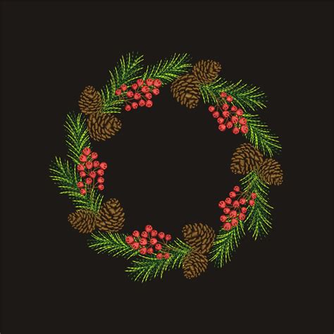 Winter Wreath Machine Embroidery Designs Christmas Design Etsy UK