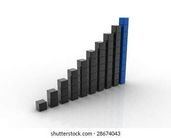 3d Chart Made Cubes Stock Illustration 28674043 | Shutterstock