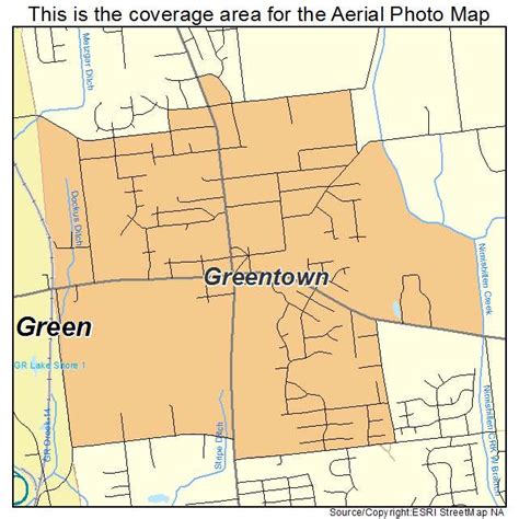 Aerial Photography Map of Greentown, OH Ohio