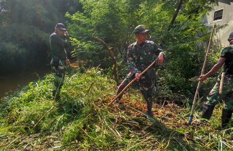 Satgas Citarum Sektor 21 02 Giat Bersihkan Tanaman Rumput Liar