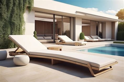 Modern Luxury Villa At Sunset Private House With Infinity Pool 3d