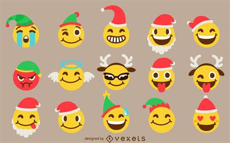 Christmas Emoji Set Vector Download