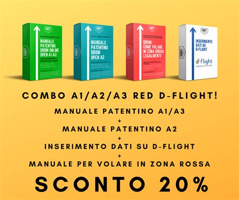 COMBO PATENTINO DRONI A1 A2 A3 ZONE ROSSE D FLIGHT