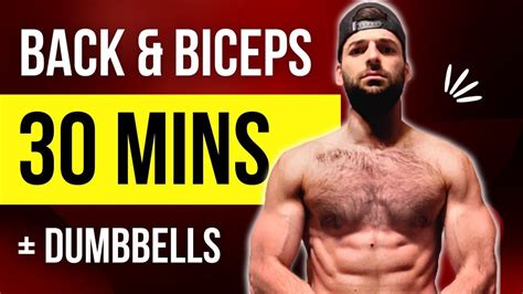 30 Min Dumbbell Back And Bicep Workout Follow Along At Home Back And Bicep Workout Biceps