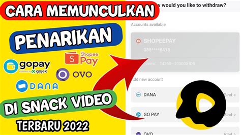 SNACK VIDEO TIDAK BISA TARIK SALDO KE SHOPEEPAY 2022 Penarikan Tidak