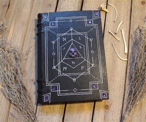 Dnd Notebook Spellbook Goth Grimoire Necromancer Witch Etsy