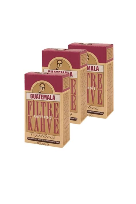 Mehmet Efendi 3 Adet Guatemala Kafeinsiz Filtre Kahve 250gr Fiyatı