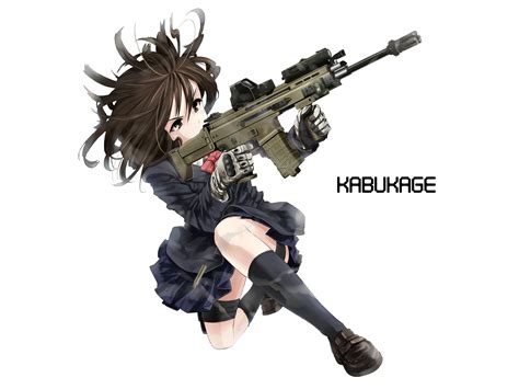 Anime Girl Render Gun