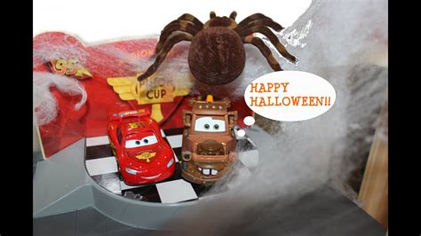 Disney Pixar Cars Lightning Mcqueen And Mater Visit A Haunted House For