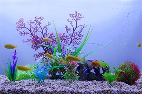 Fishdance Aquarium Plants Artificial Fish Tank Plastic Resin Plants