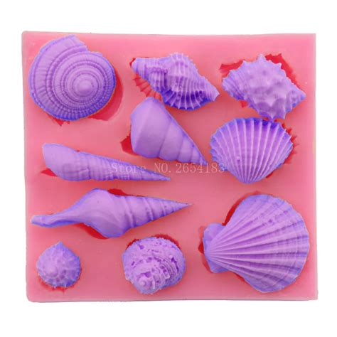 Conch And Snail And Whelk And Shell Silicone Fondant Soap 3d Cake Mold