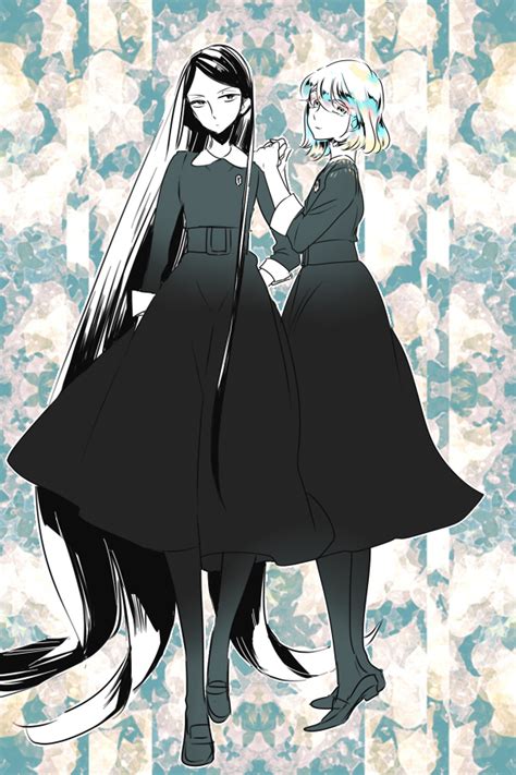 Safebooru Androgynous Black Hair Bort Diamond Houseki No Kuni Dress