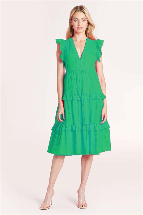 Amanda Uprichard Chamomile Dress In Sanibel In Green Lyst