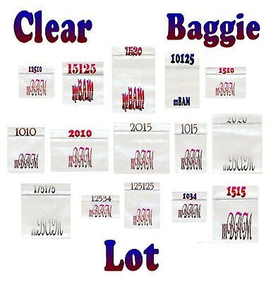 100 CLEAR APPLE LOT ZIP BAGS 2 MIL POLYBAGS MANY SIZES MINI BAGGIES | eBay