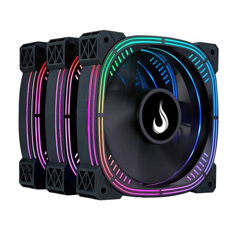 Kit Cooler Fans 3 Gamer Rise Mode 120mm ARGB Aura Pro Preto RM