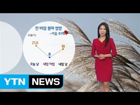 날씨 때 이른 가을 추위내일 아침 서울 8도 Ytn Yes Top News 동영상 Dailymotion