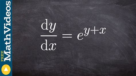 Particular Solution Of Differential Equations Youtube