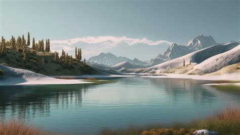 Forest Lake Scenery Ai Generated 4k Wallpaper Pixground Download