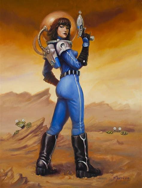 Mars Pinup Scifi Fantasy Art Space Girl Art Space Girl